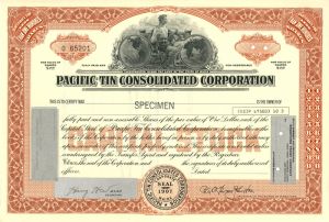 Pacific Tin Consolidation Corporation Specimen - Stock Certificate